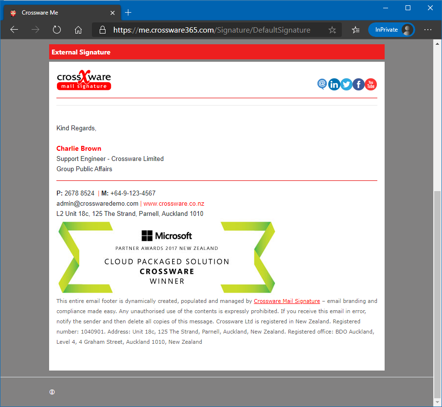 Dynamic Signatures - Viewer | Crossware Knowledge Base